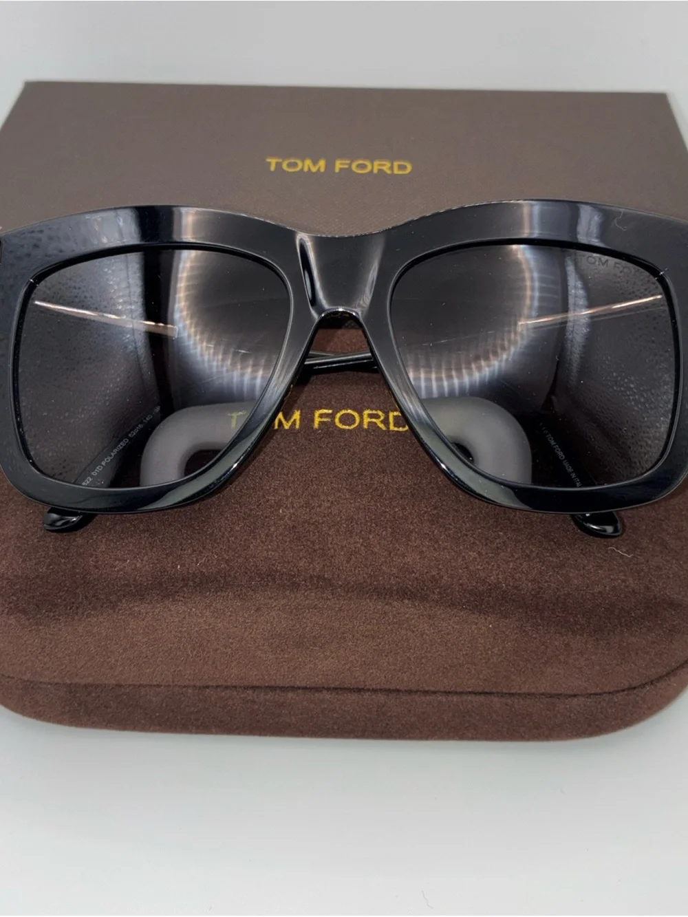 TOM FORD DASHA TF822 TF 822 01D Gold/Black Polarized Sunglasses 52-16-140